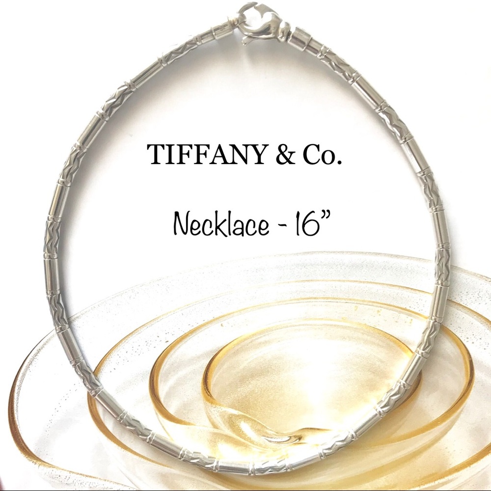 TIFFANY & Co. STERLING .925 NECKLACE CABLE ZIG ZAG